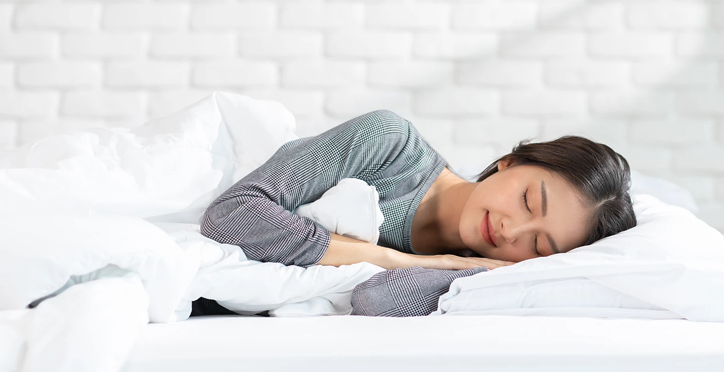 Young woman sleeping. 