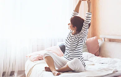 Woman peacefully sleeping