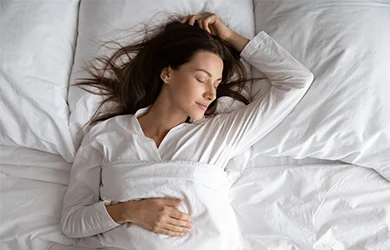 Woman peacefully sleeping